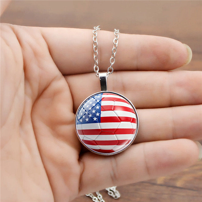 Ultimate Fan Support Necklace - Iconic Country Flag Pendant for Global Sports Season