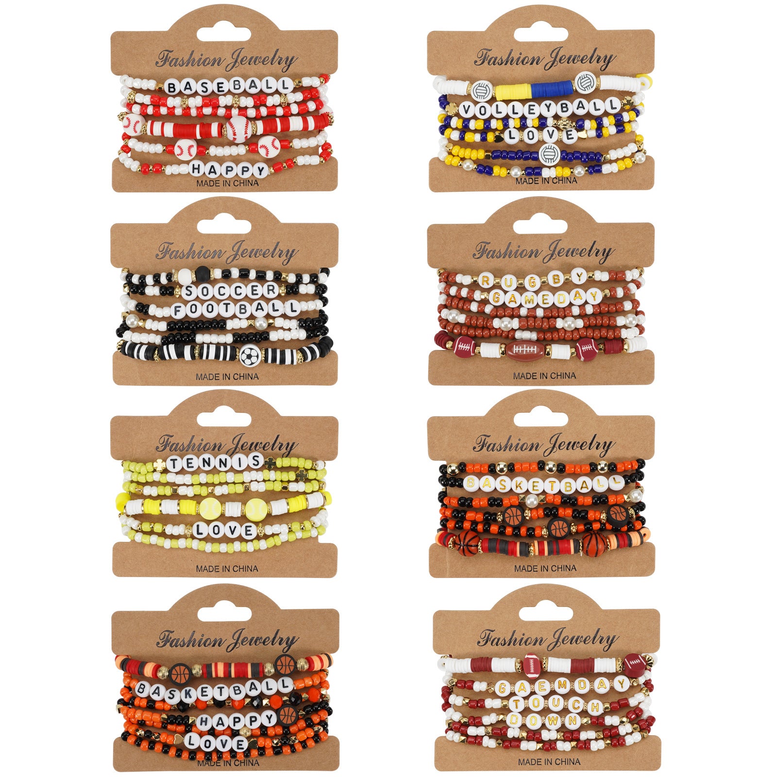 Adjustable Soccer Spirit Wristband - Personalized Team Color Jewelry Gift for Sports Enthusiasts