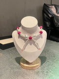 Pink Bow Tie Exclusively For Dark-Furred Pets Necklace