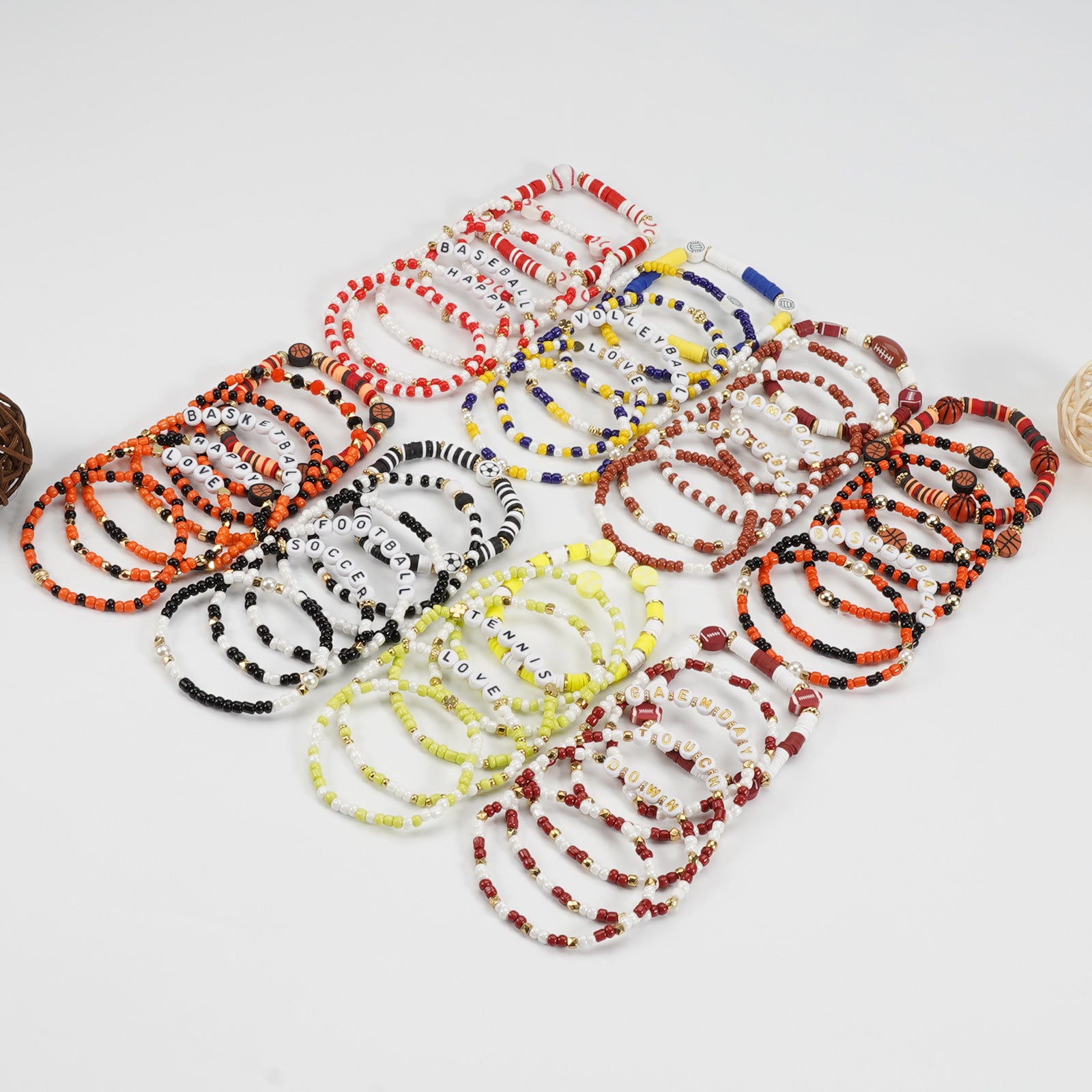 Adjustable Soccer Spirit Wristband - Personalized Team Color Jewelry Gift for Sports Enthusiasts