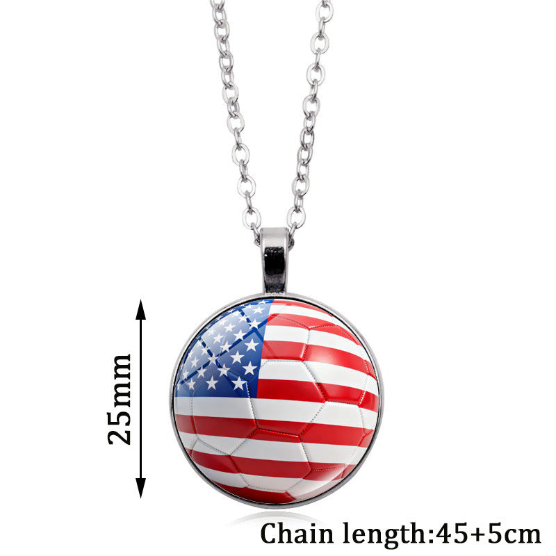 Ultimate Fan Support Necklace - Iconic Country Flag Pendant for Global Sports Season