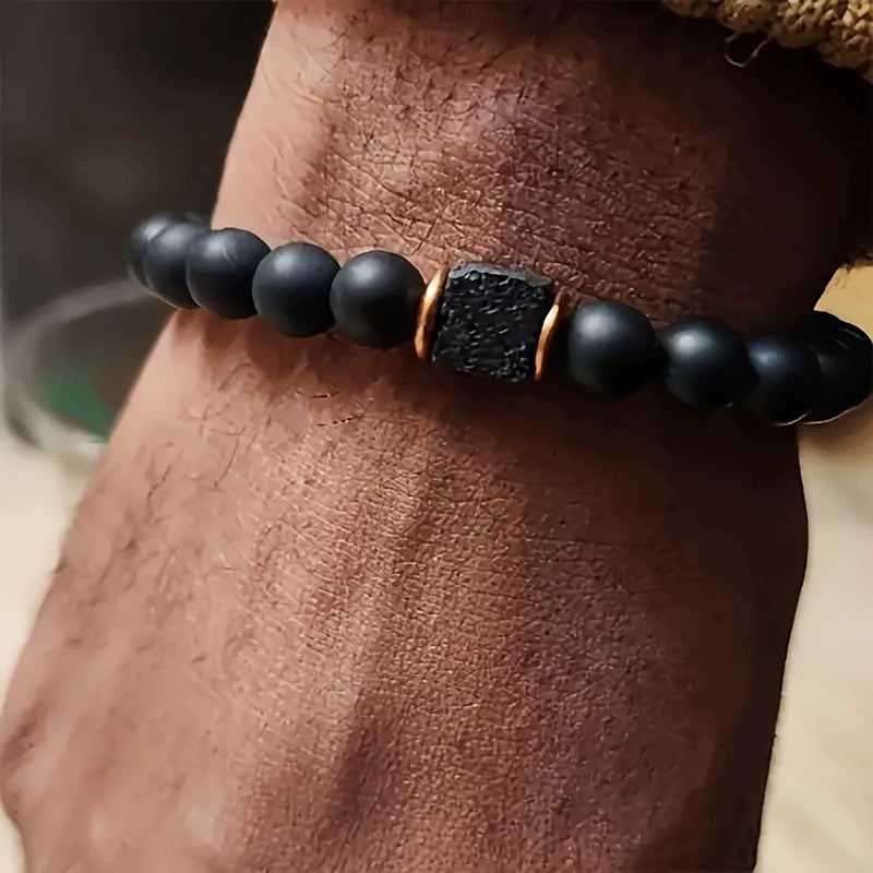 Lava Rock Essential Oil Diffuser Bracelet for Anxiety Relief - Natural Healing Stone Aromatherapy Jewelry