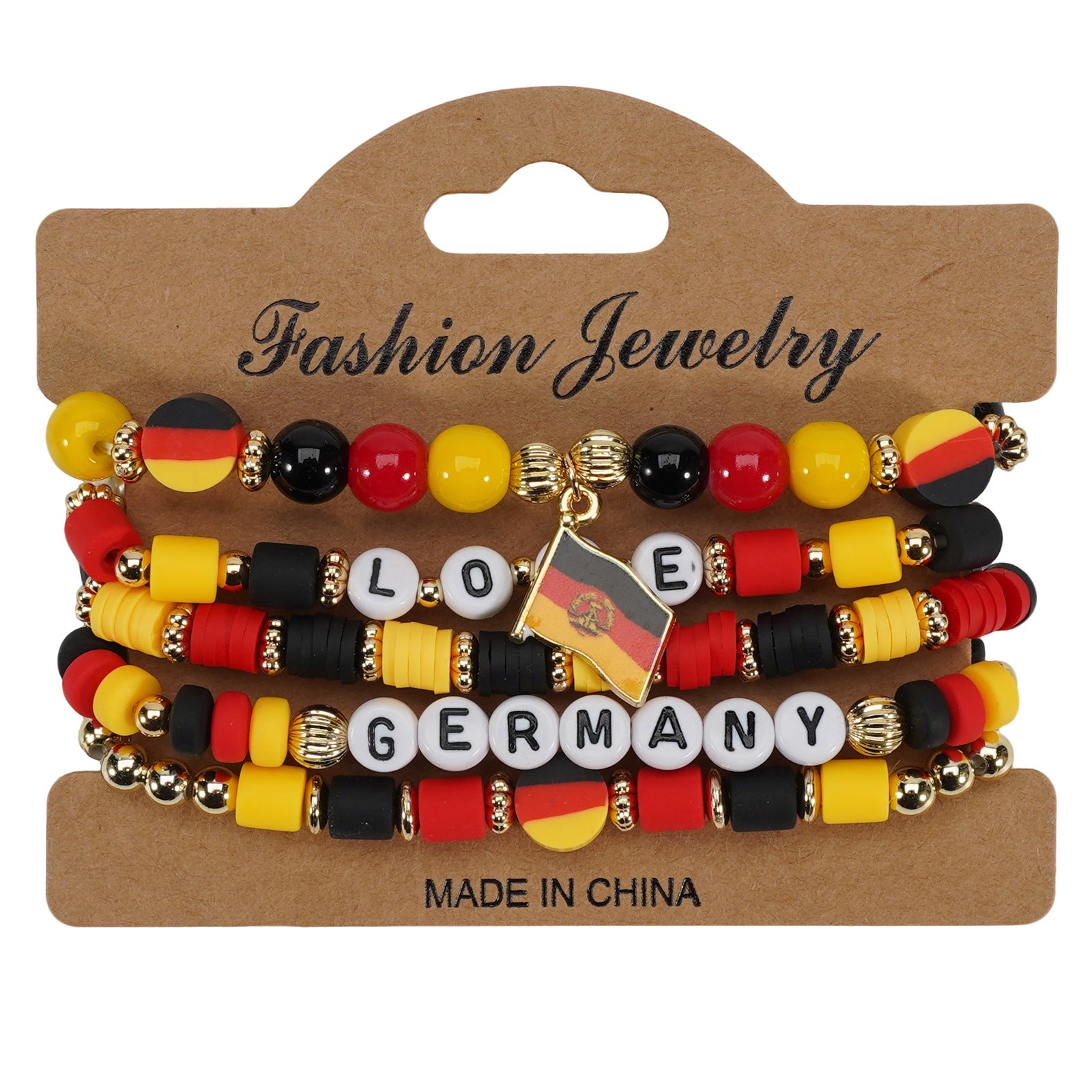 Vibrant National Flag Color Braided Bracelet - Premium Support Gear for 2026 Global Matches
