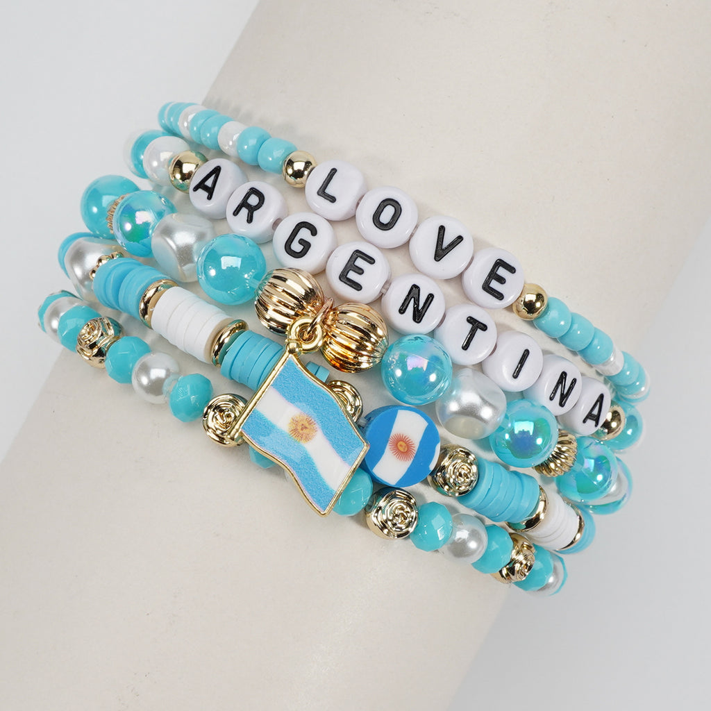 Vibrant National Flag Color Braided Bracelet - Premium Support Gear for 2026 Global Matches