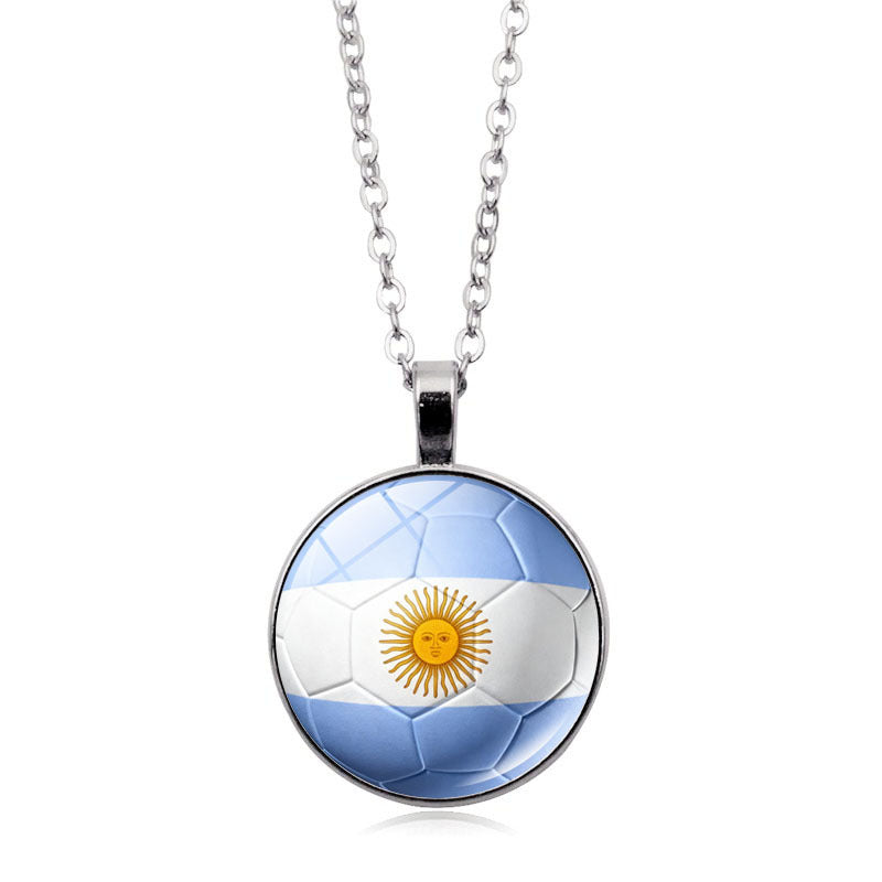 Ultimate Fan Support Necklace - Iconic Country Flag Pendant for Global Sports Season