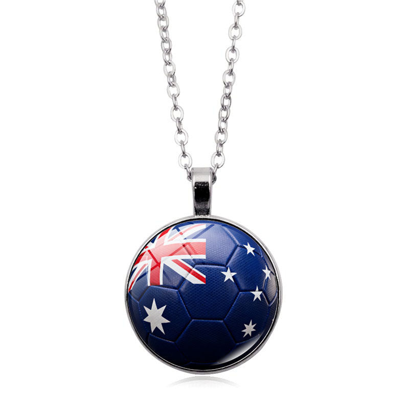 Ultimate Fan Support Necklace - Iconic Country Flag Pendant for Global Sports Season