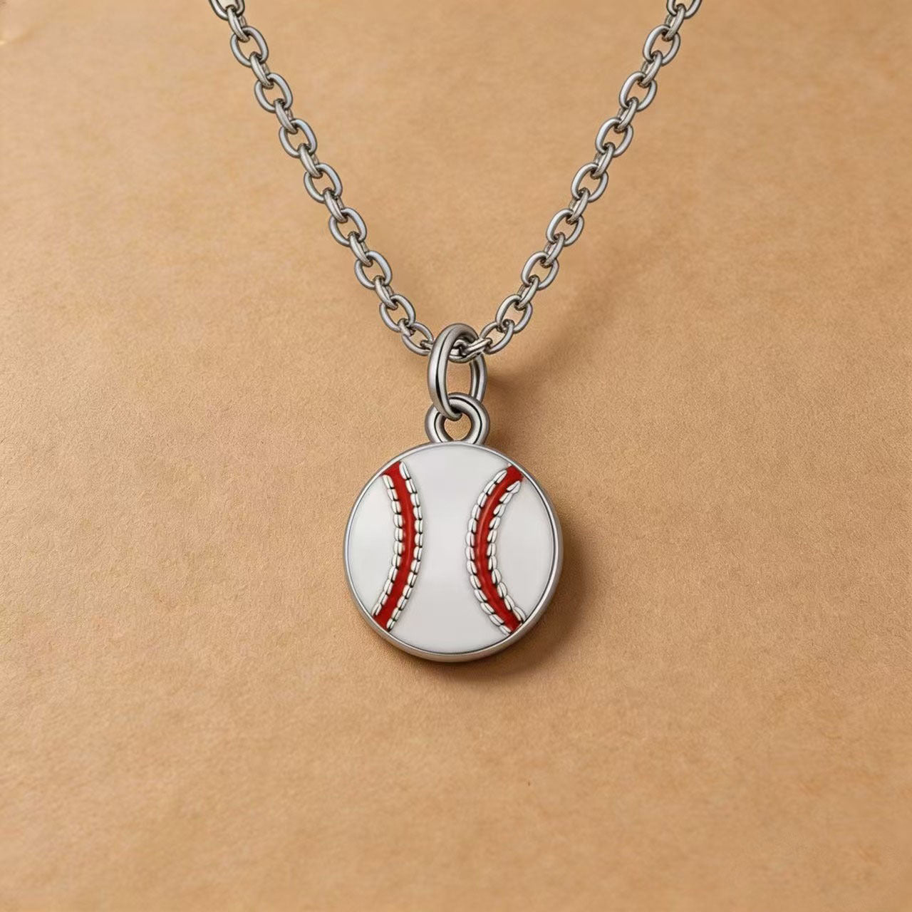 Sport Enthusiast Goal Pendant: Hand-Polished Ball Charm Necklace for Men & Women