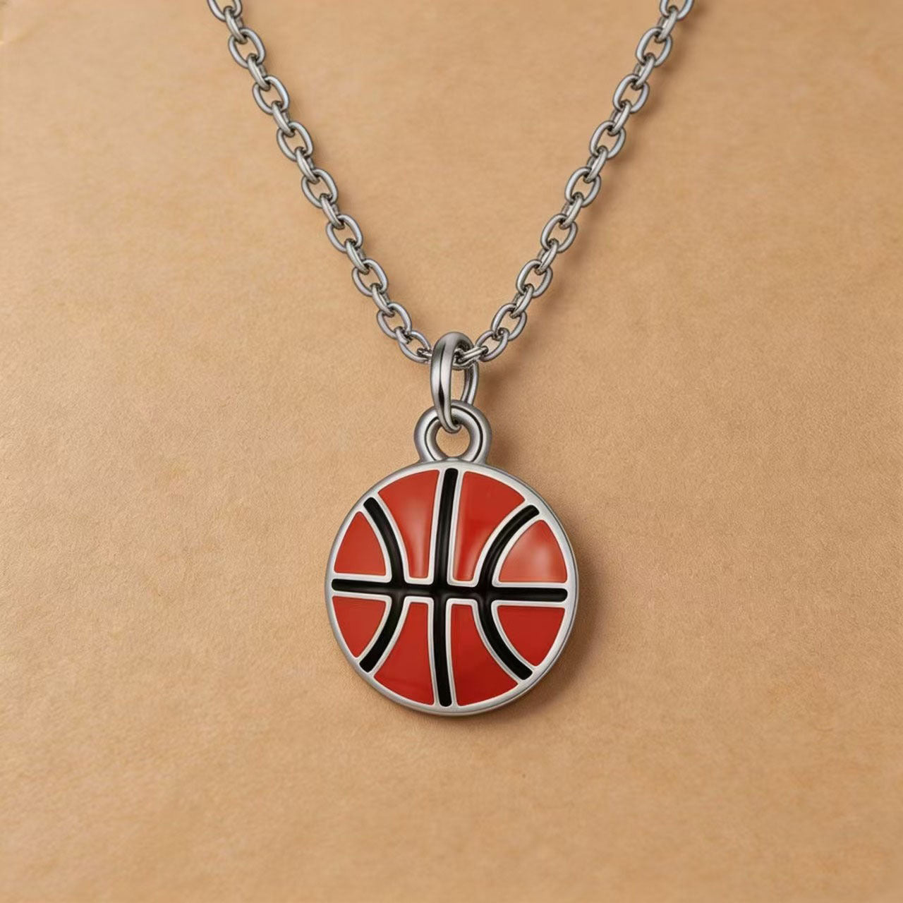 Sport Enthusiast Goal Pendant: Hand-Polished Ball Charm Necklace for Men & Women