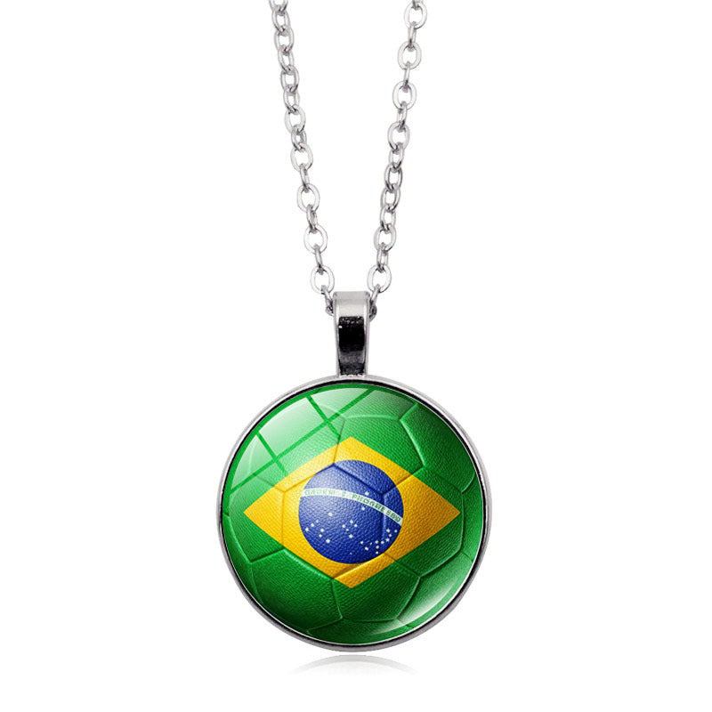 Ultimate Fan Support Necklace - Iconic Country Flag Pendant for Global Sports Season