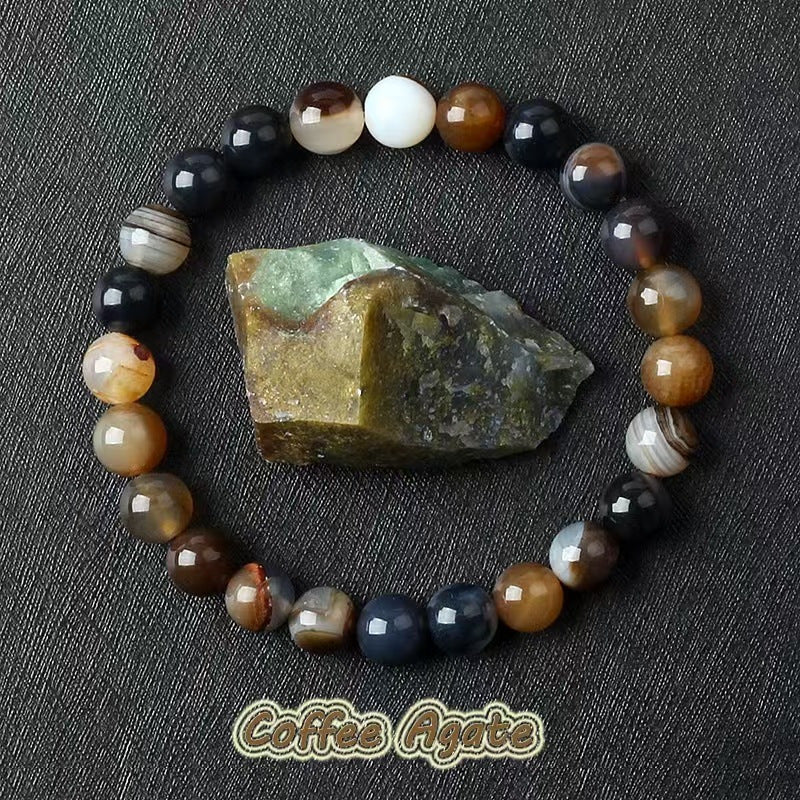 Healing Crystal Bracelet for Anxiety - Natural Stone Energy Jewelry for Balance