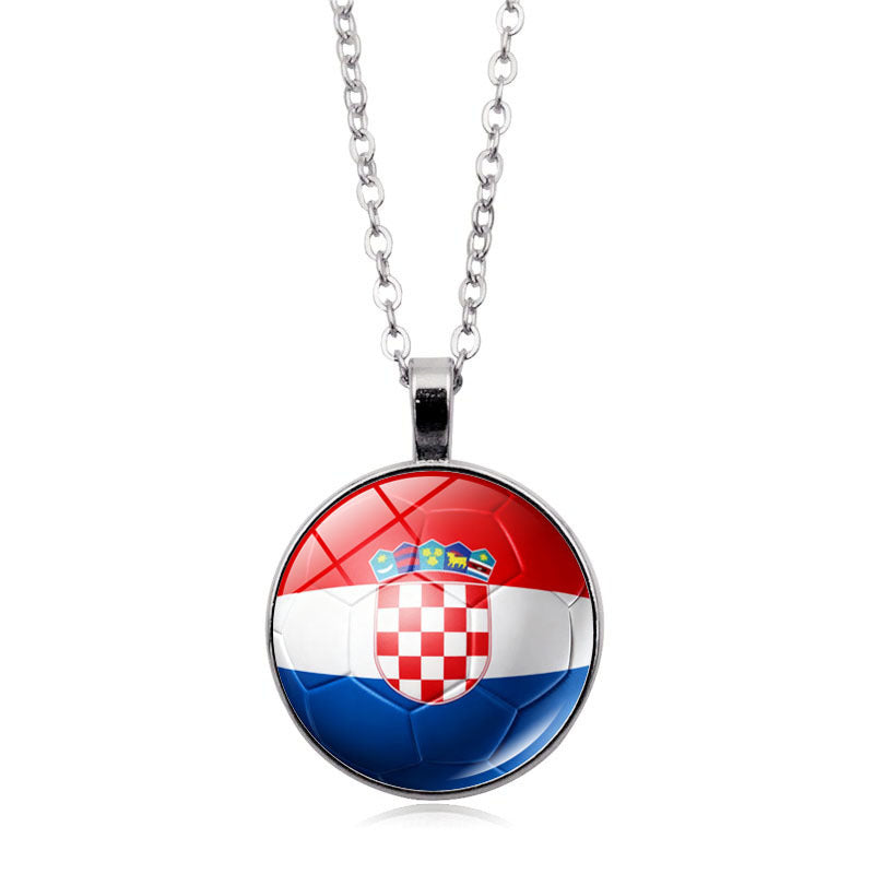 Ultimate Fan Support Necklace - Iconic Country Flag Pendant for Global Sports Season