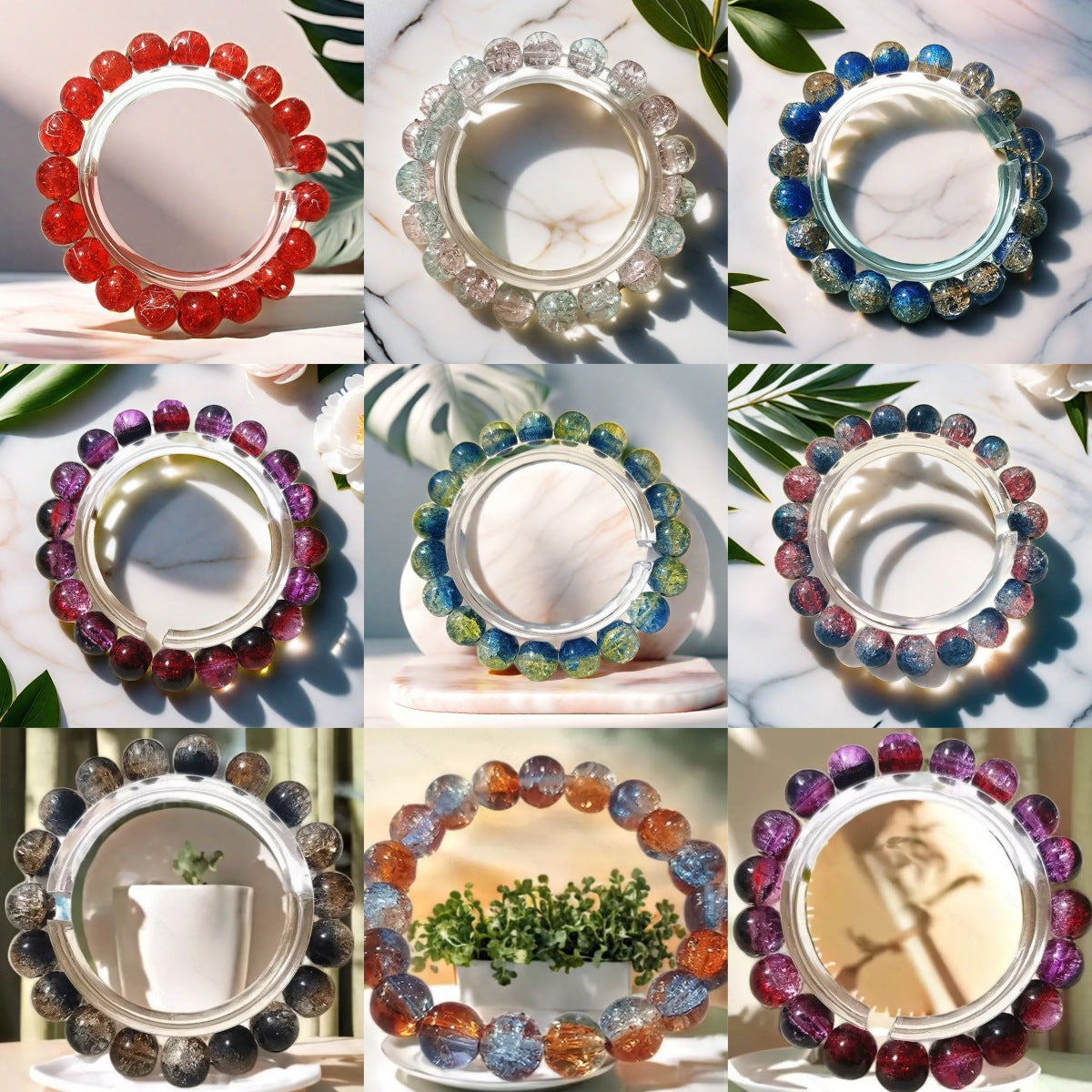 Healing Crystal Bracelet for Anxiety - Natural Stone Energy Jewelry for Balance