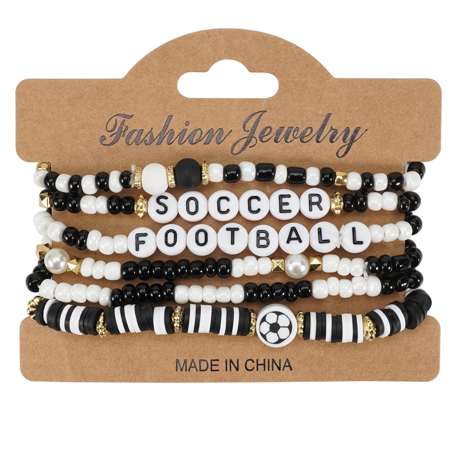 Adjustable Soccer Spirit Wristband - Personalized Team Color Jewelry Gift for Sports Enthusiasts