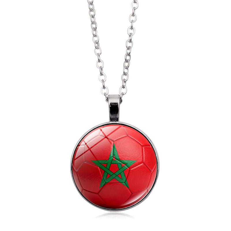 Ultimate Fan Support Necklace - Iconic Country Flag Pendant for Global Sports Season