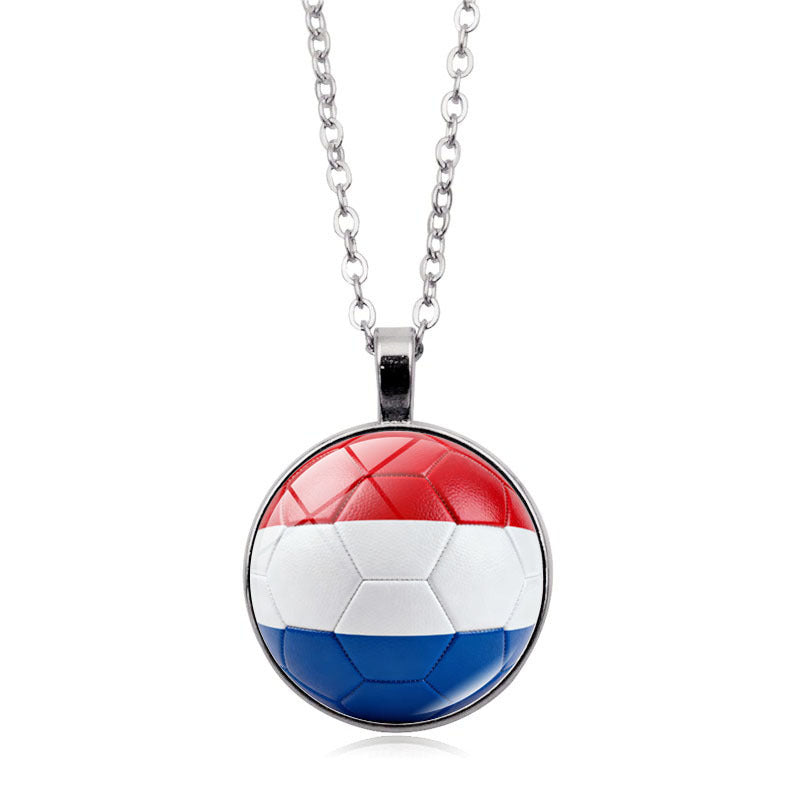 Ultimate Fan Support Necklace - Iconic Country Flag Pendant for Global Sports Season