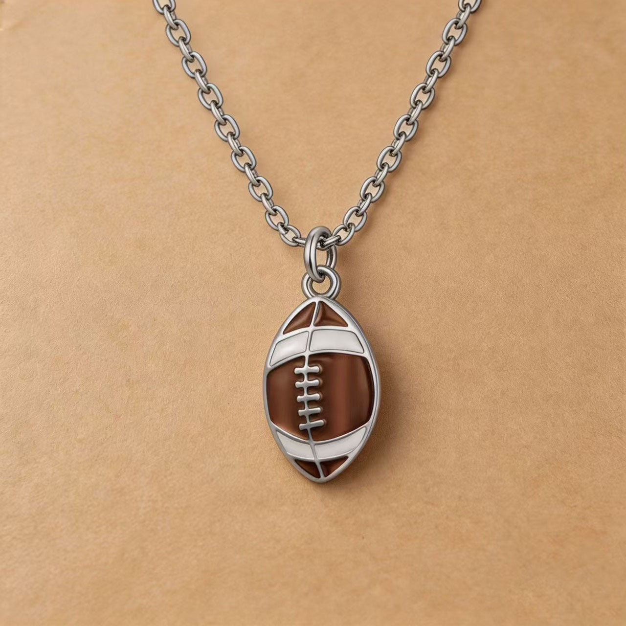 Sport Enthusiast Goal Pendant: Hand-Polished Ball Charm Necklace for Men & Women