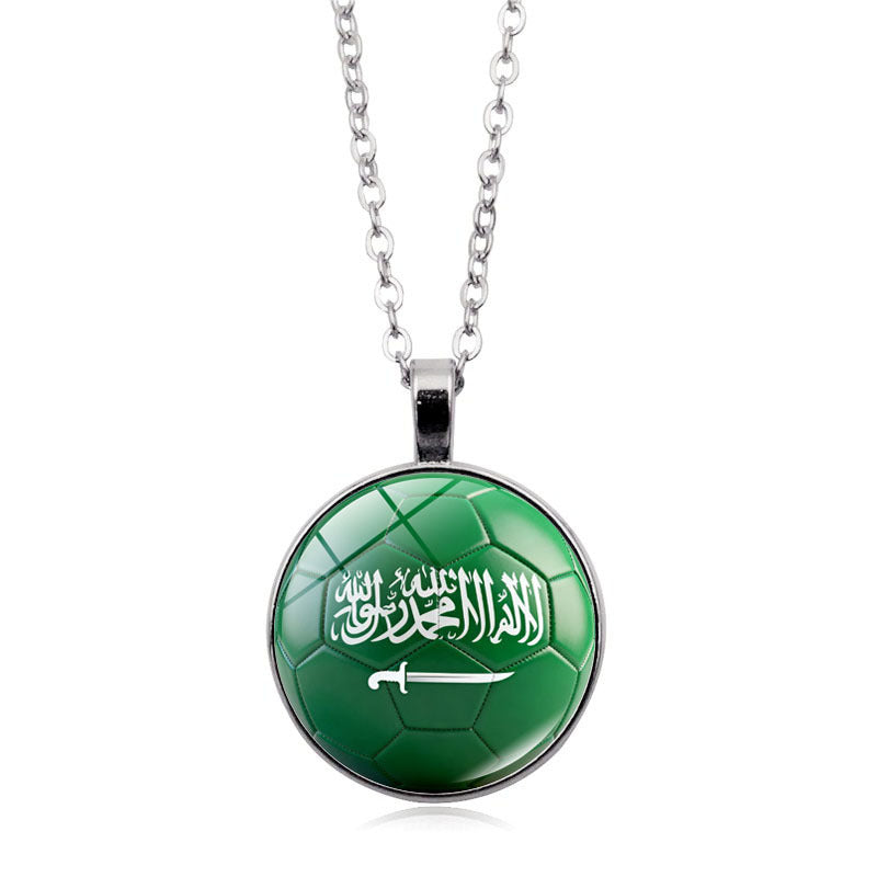 Ultimate Fan Support Necklace - Iconic Country Flag Pendant for Global Sports Season