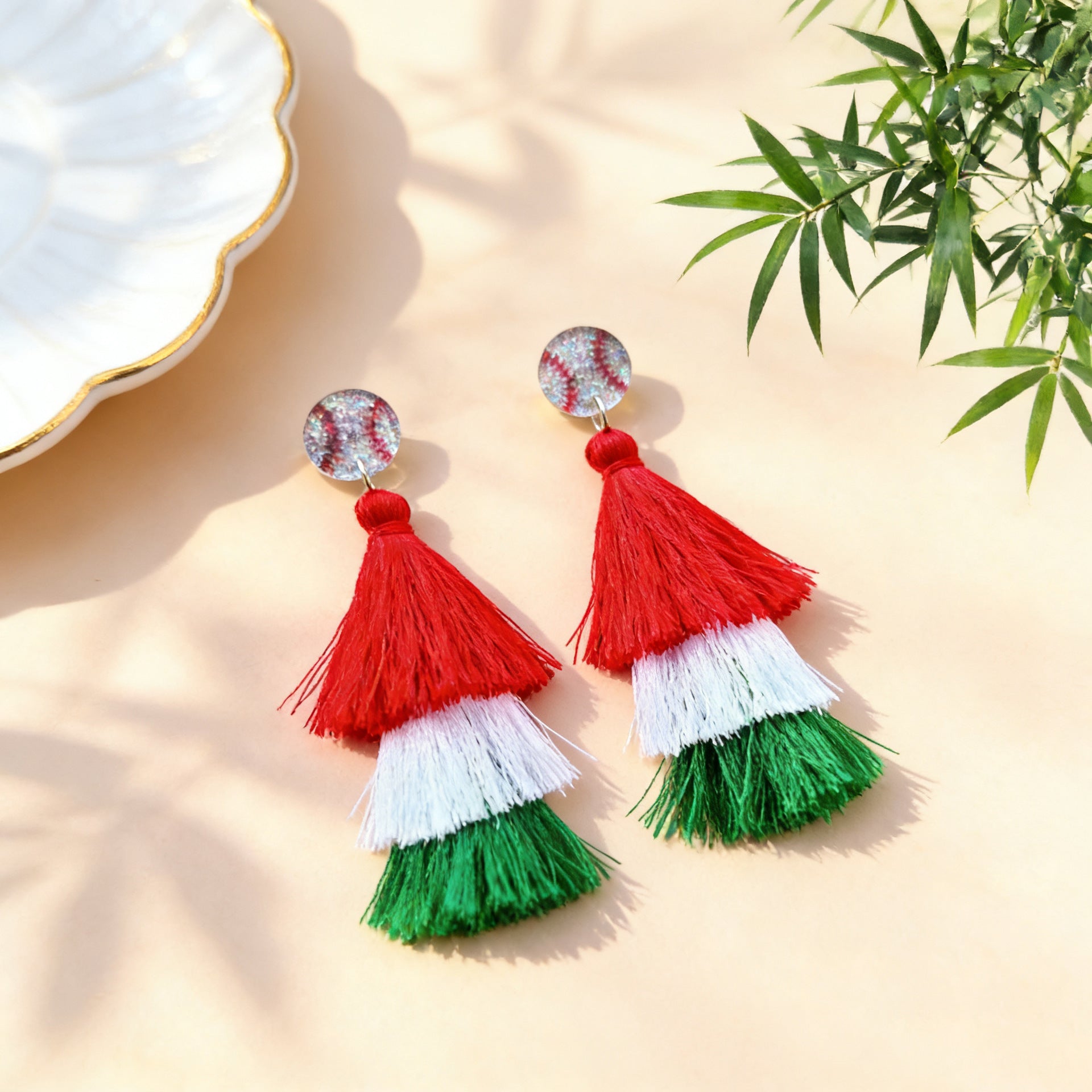 Stylish Match Day Fan Earrings - Vibrant National Team Colors for Soccer Celebrations