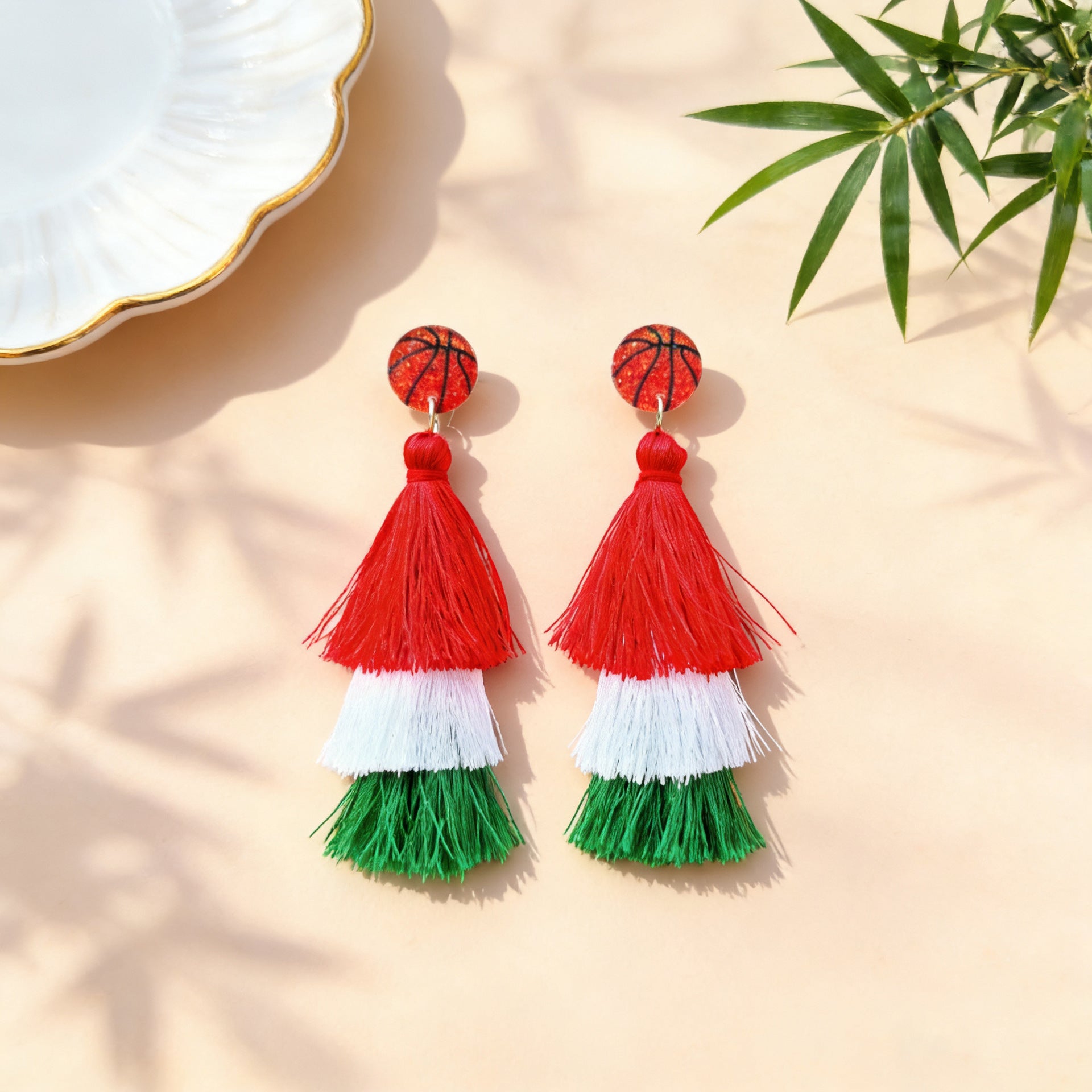 Stylish Match Day Fan Earrings - Vibrant National Team Colors for Soccer Celebrations