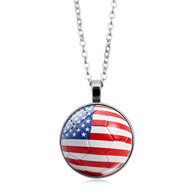 Ultimate Fan Support Necklace - Iconic Country Flag Pendant for Global Sports Season