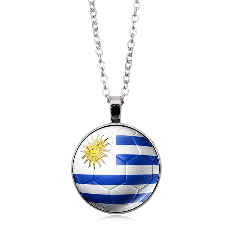 Ultimate Fan Support Necklace - Iconic Country Flag Pendant for Global Sports Season
