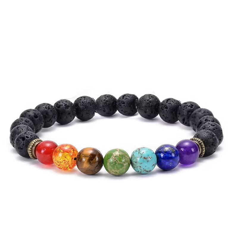 Natural Lava Stone Essential Oil Diffuser Bracelet Handmade Braided Adjustable Aromatherapy Jewelry