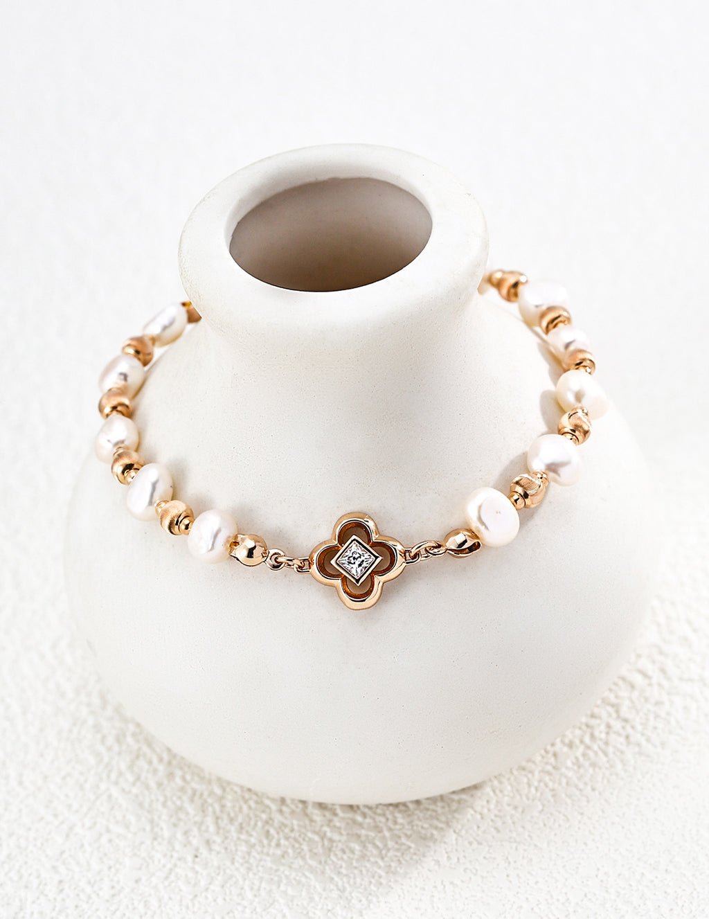 S925 Sterling Silver Natural Pearl Bracelet