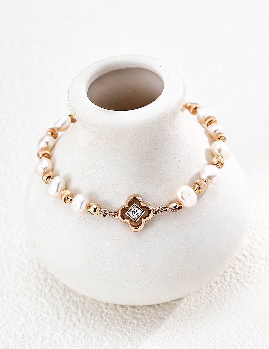 S925 Sterling Silver Natural Pearl Bracelet