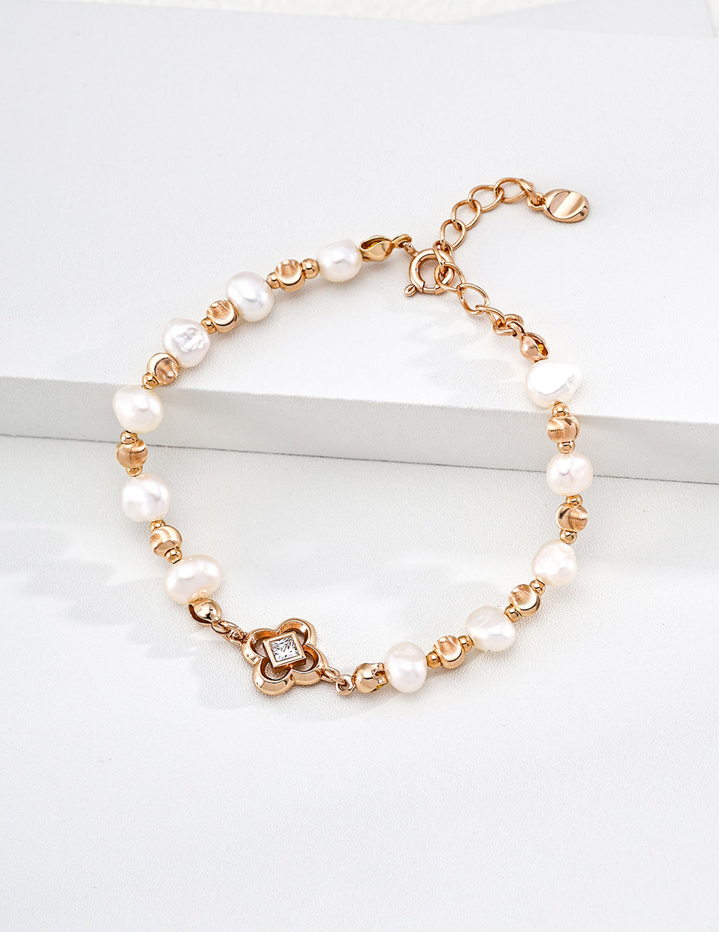 S925 Sterling Silver Natural Pearl Bracelet