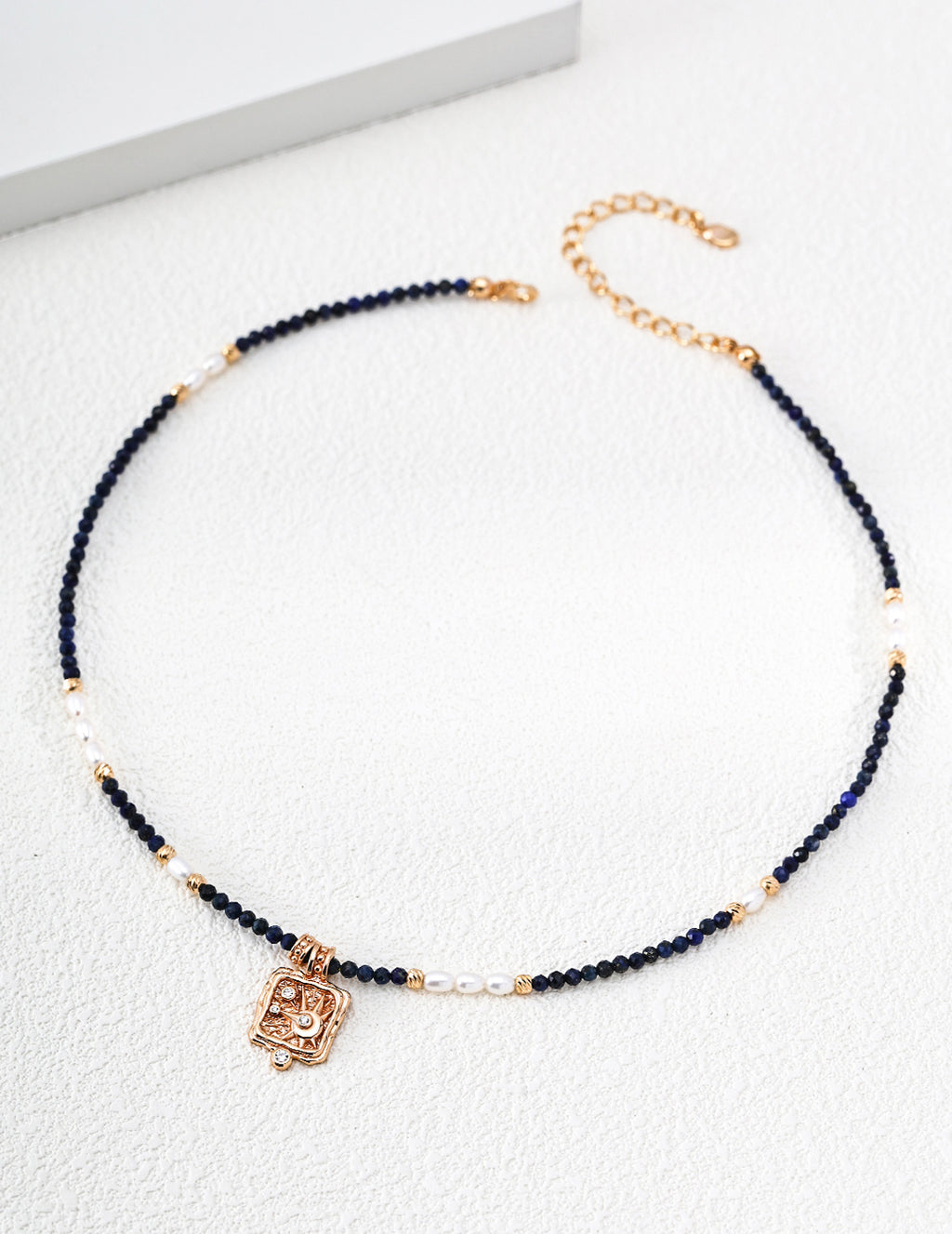 Pearl and zircon necklace [Star Wish]