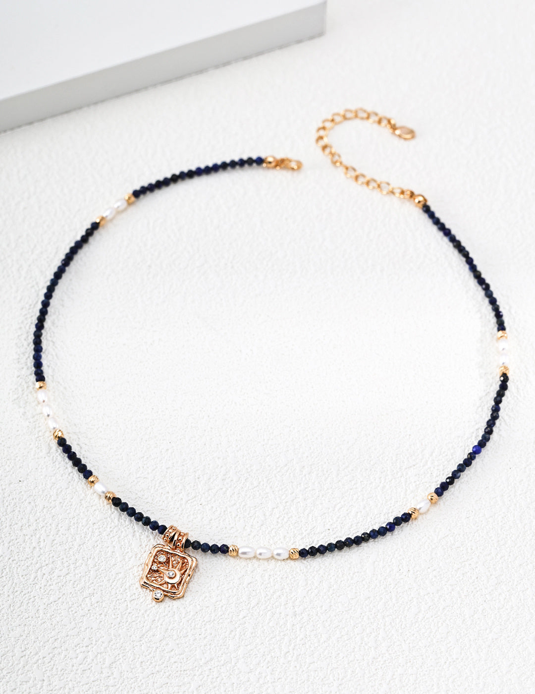 Pearl and zircon necklace [Star Wish]