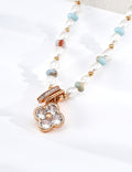【Four Blessings Gathering Treasures】Natural Pearl and Zircon Necklace