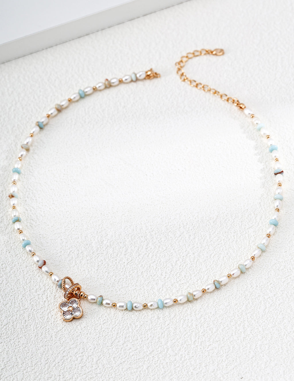 【Four Blessings Gathering Treasures】Natural Pearl and Zircon Necklace