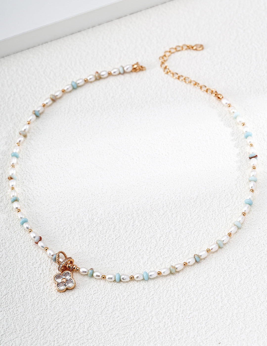 【Four Blessings Gathering Treasures】Natural Pearl and Zircon Necklace