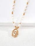 S925 Sterling Silver Simple Natural Pearl Pendant Necklace