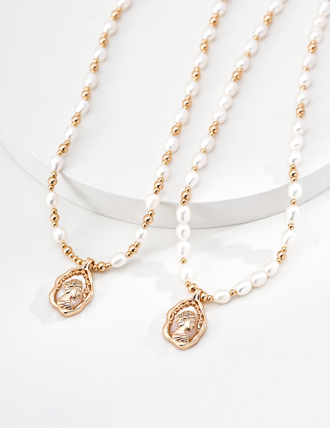 S925 Sterling Silver Simple Natural Pearl Pendant Necklace