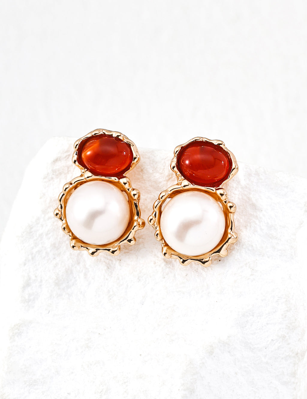 Hand-carved Tiger's Eye/Agate Earrings