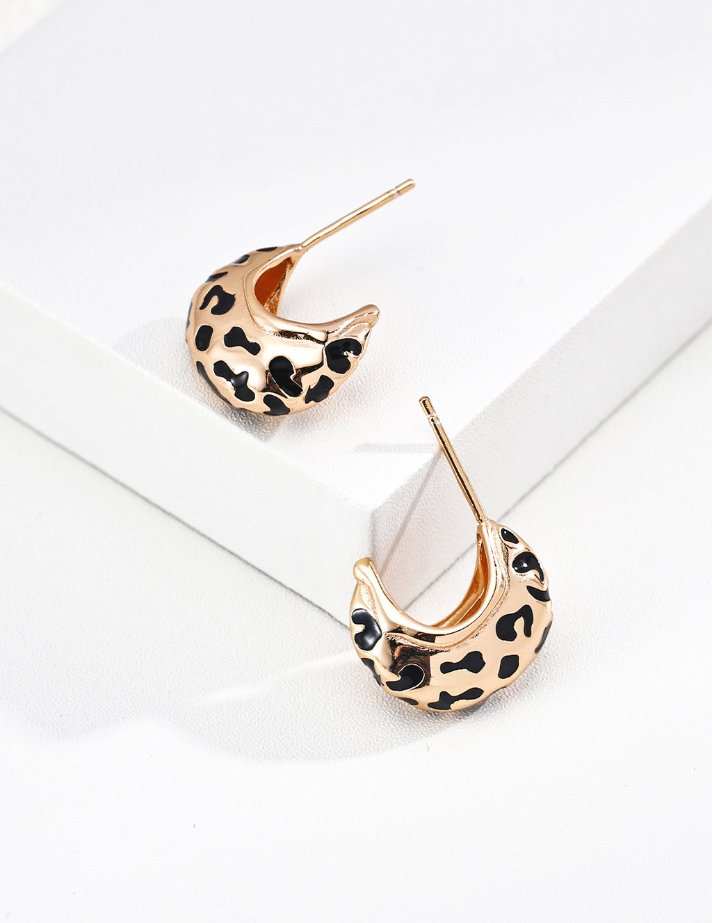 Leopard Glazed Earrings