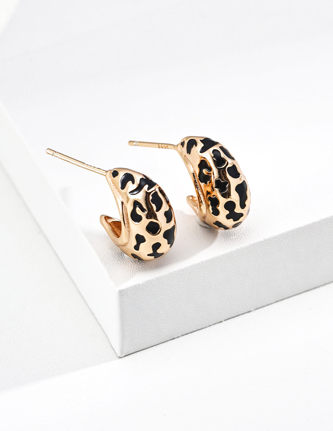 Leopard Glazed Earrings