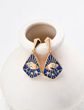 S925 Sterling Silver Vintage Blue Droplet Zircon Earrings
