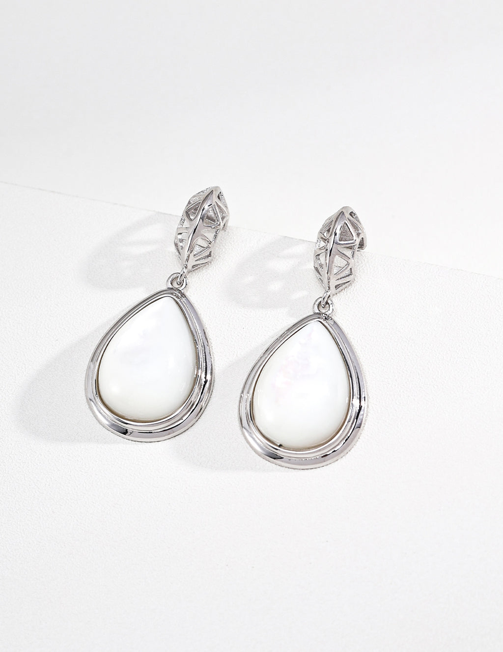 Vintage Gold Moon Blue Earrings