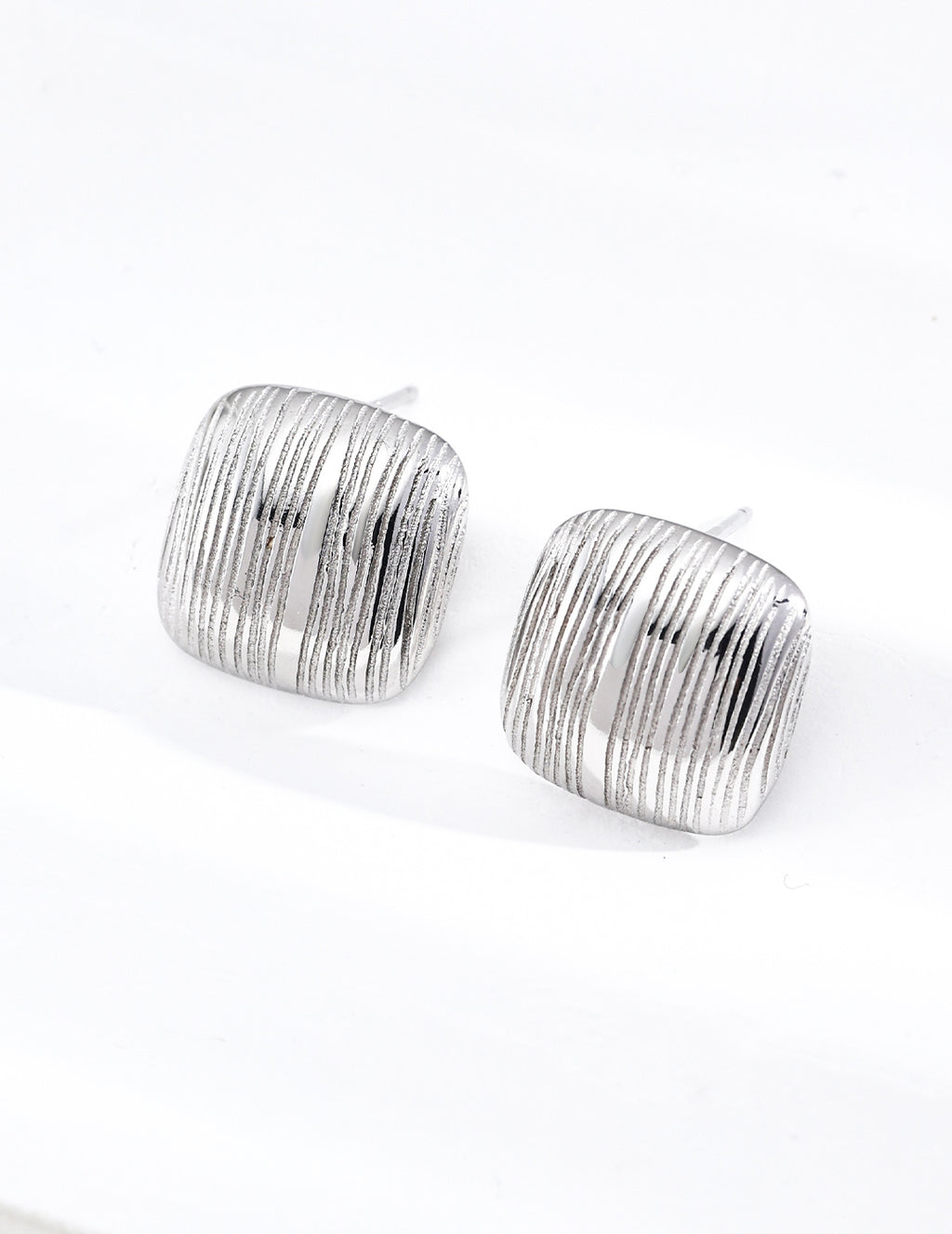 Plain silver earrings