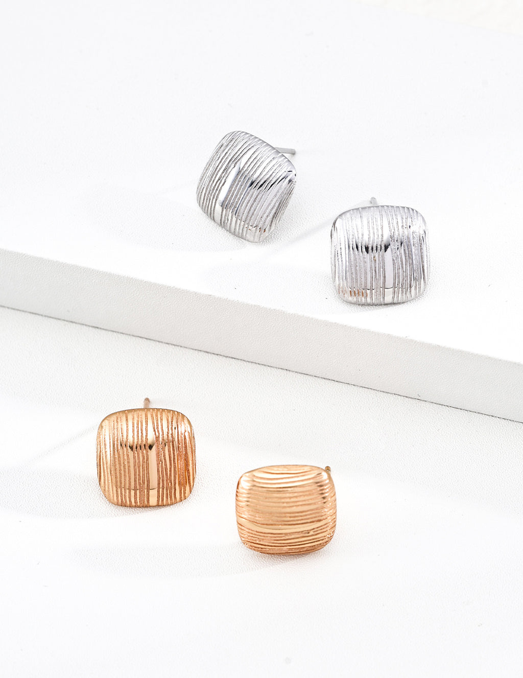Plain silver earrings