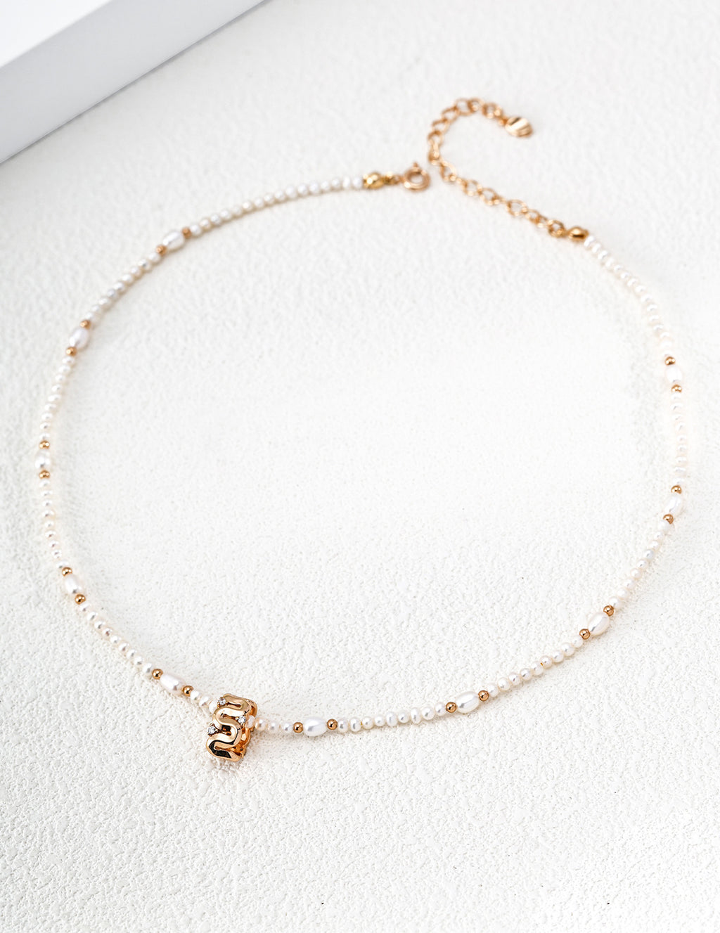 Natural pearl zircon necklace