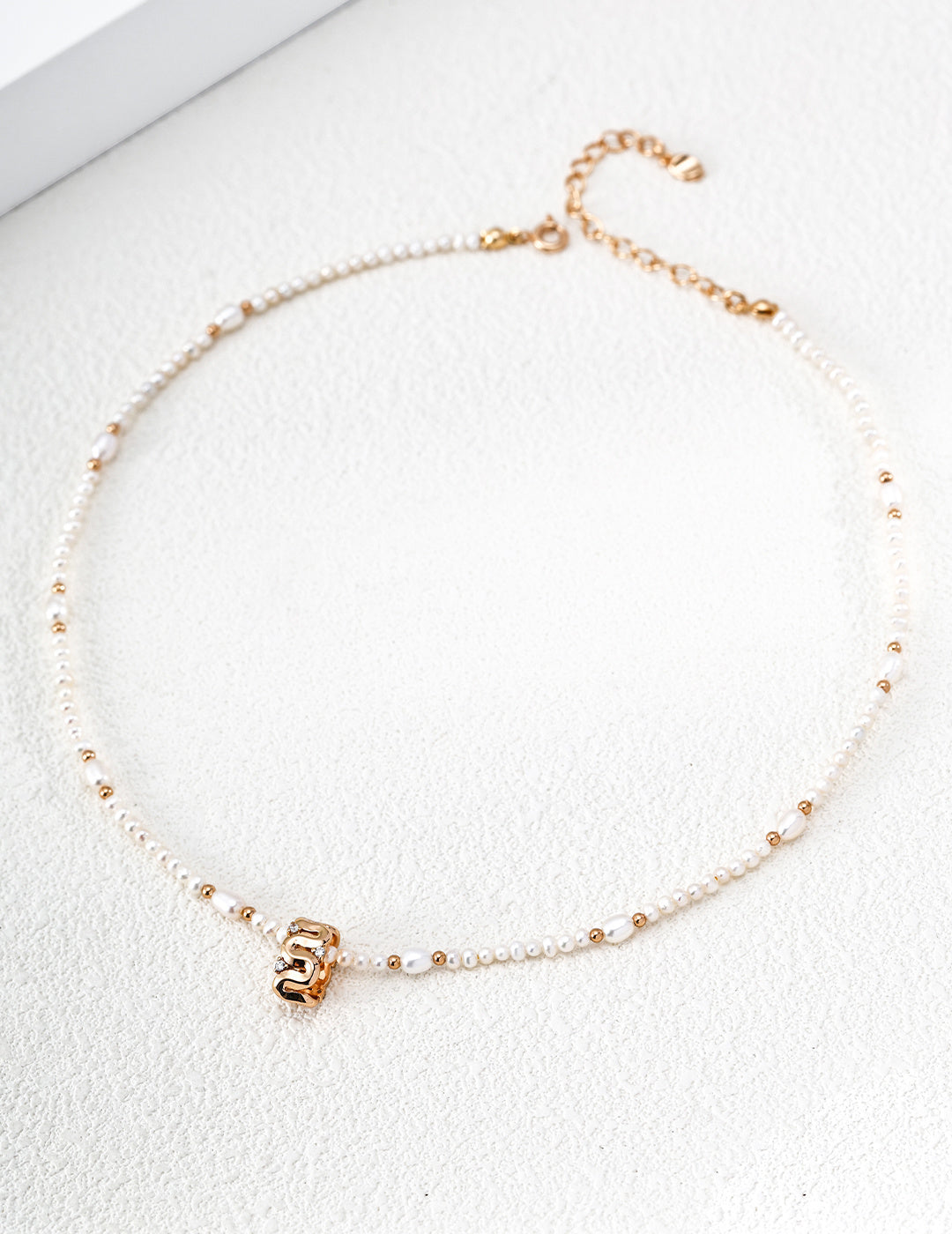 Natural pearl zircon necklace