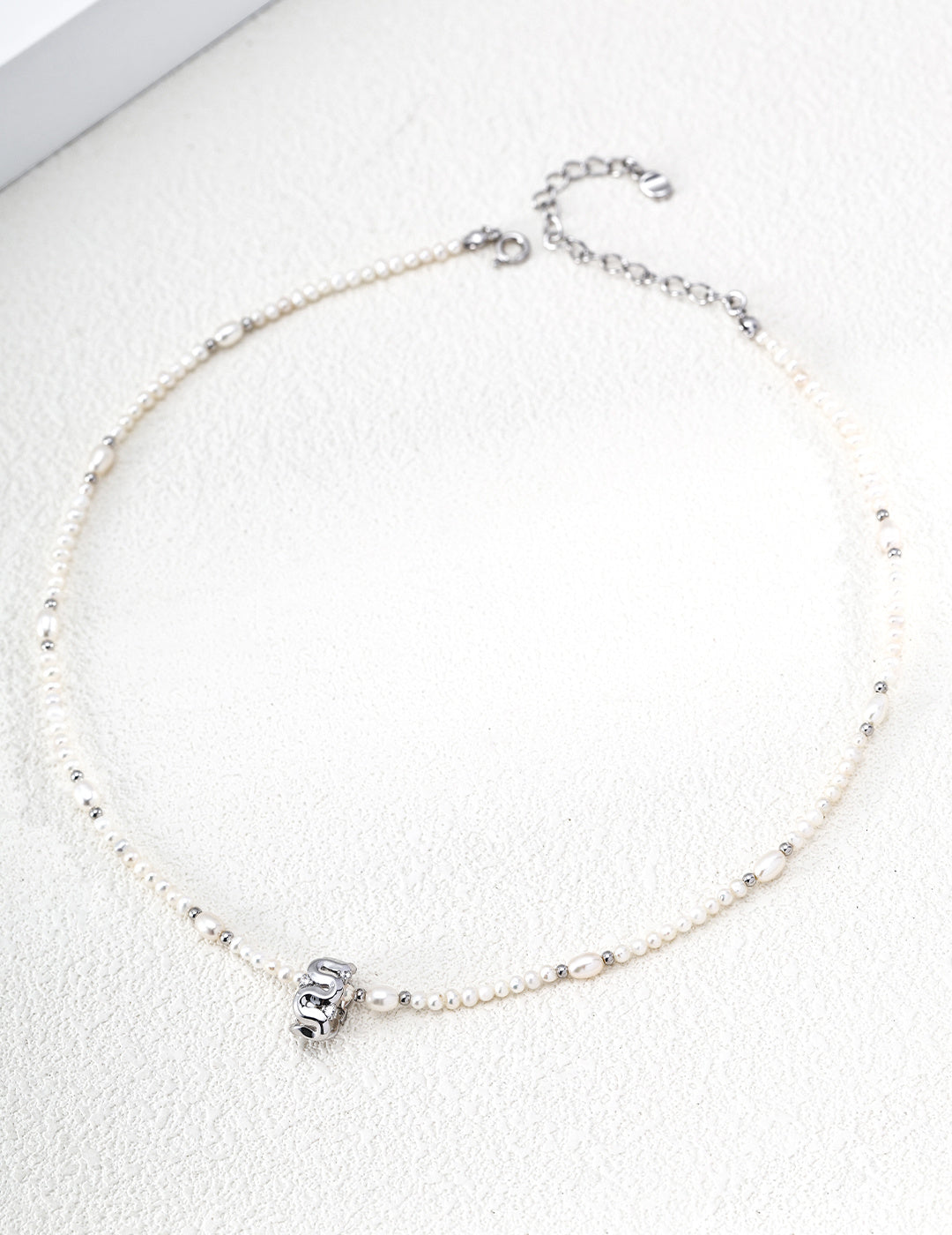 Natural pearl zircon necklace