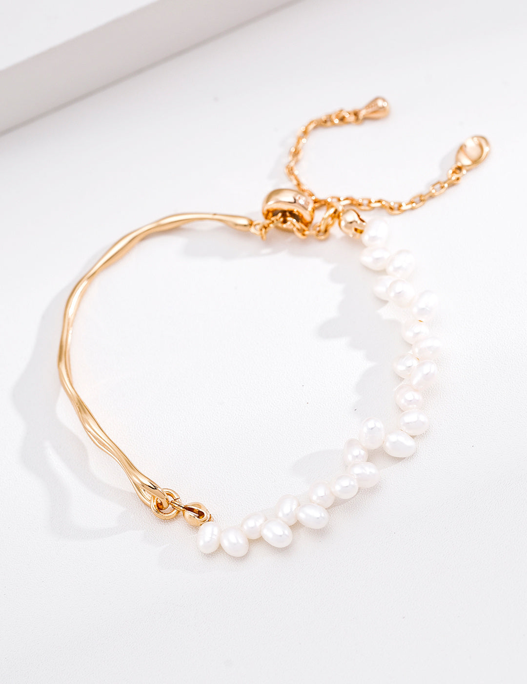 S925 Sterling Silver Simple Natural Pearl Bracelet