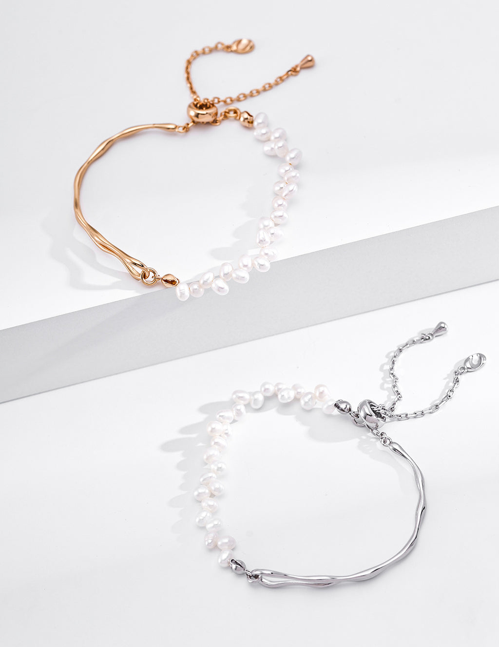 S925 Sterling Silver Simple Natural Pearl Bracelet