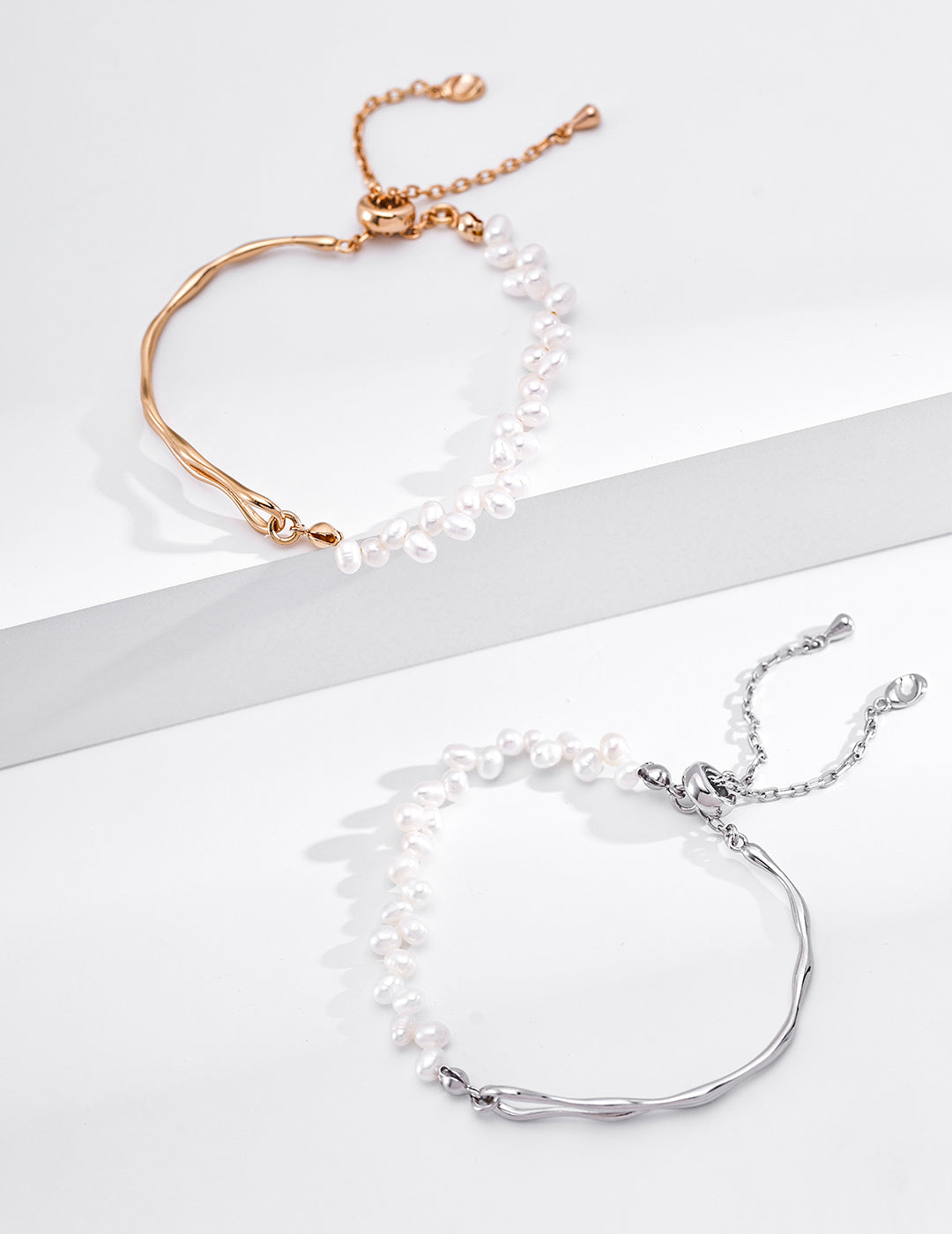 S925 Sterling Silver Simple Natural Pearl Bracelet