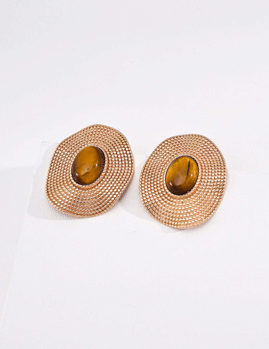 Tiger's Eye/ Mother-of-Pearl Earrings